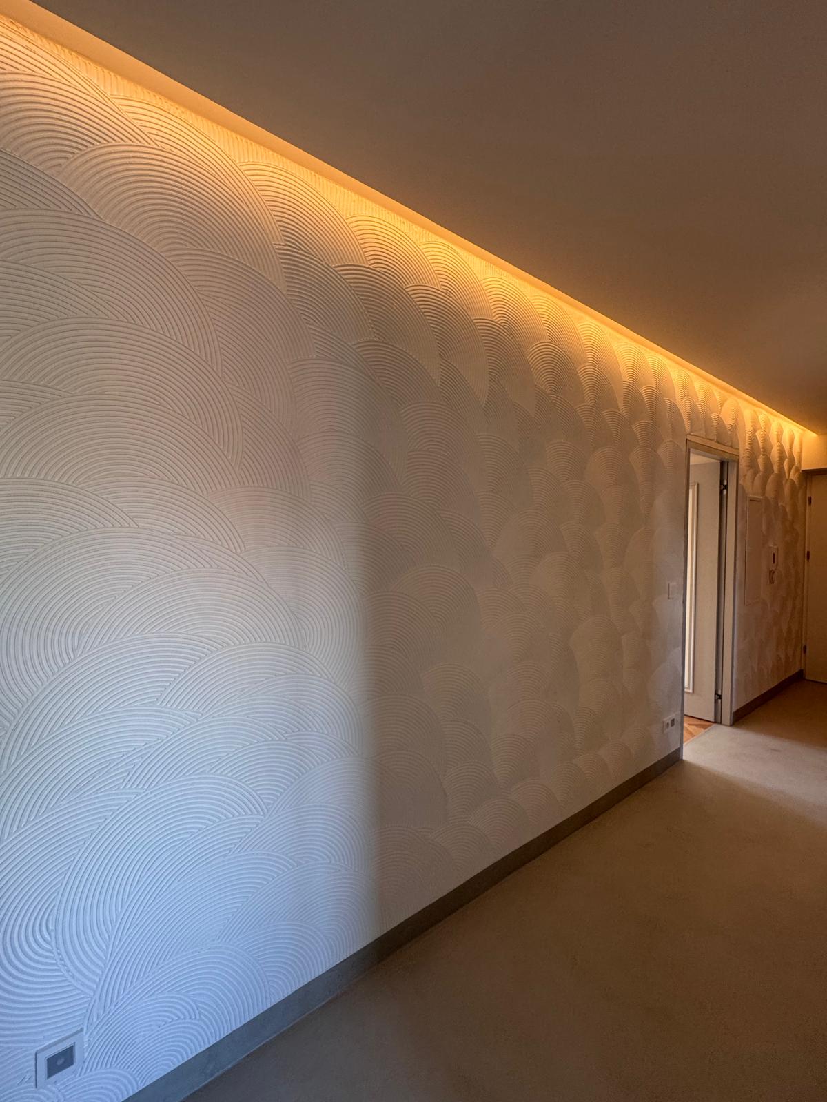 Designová stěrka s podsvícením